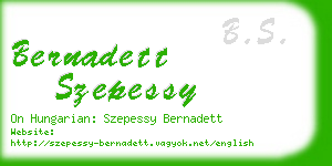 bernadett szepessy business card